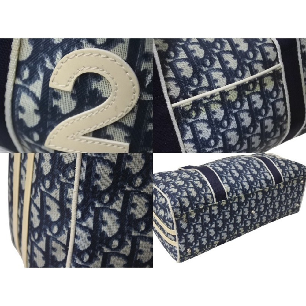 Dior Bag Navy Christian Trotter Blue Boston - Picture 7 of 10